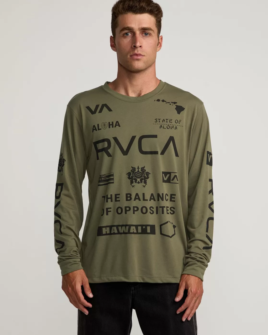 New HAWAII ALL BRAND SPORT TECH LONG SLEEVE TEE Workout Shirts | Tees / Tanks