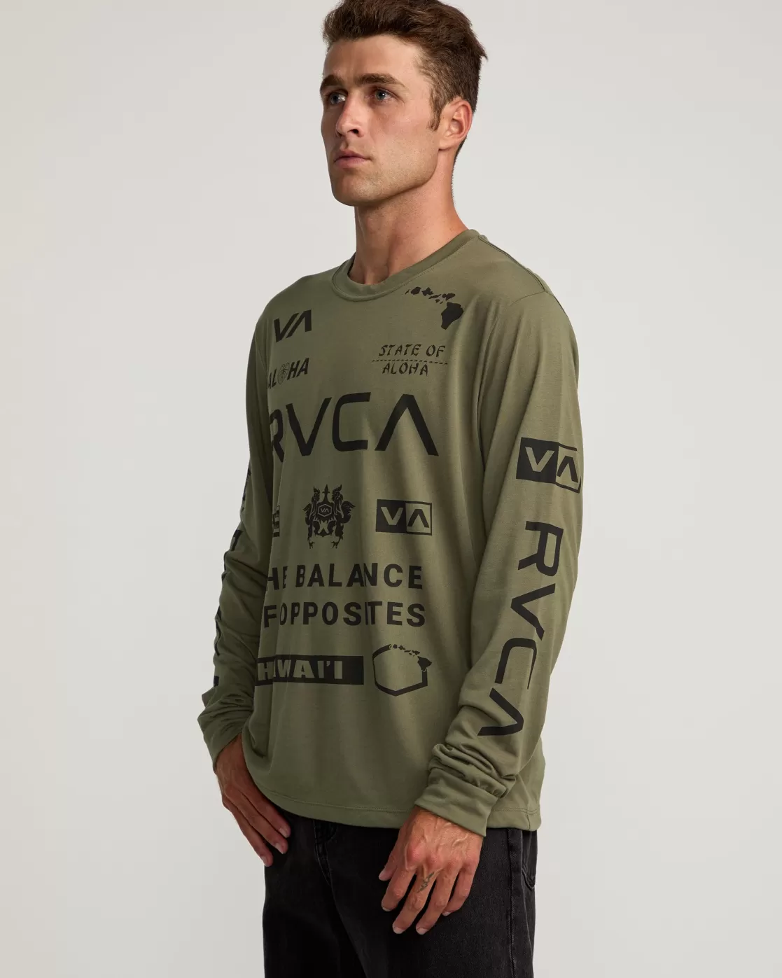 New HAWAII ALL BRAND SPORT TECH LONG SLEEVE TEE Workout Shirts | Tees / Tanks
