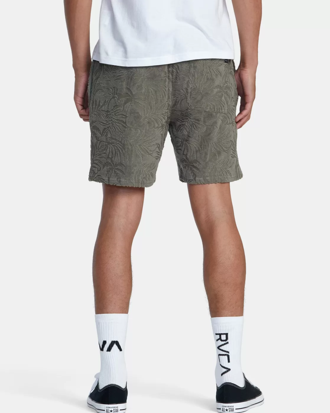 Shop PALMS DOWN 17" ELASTIC WAIST SHORTS Shorts / Hybrids