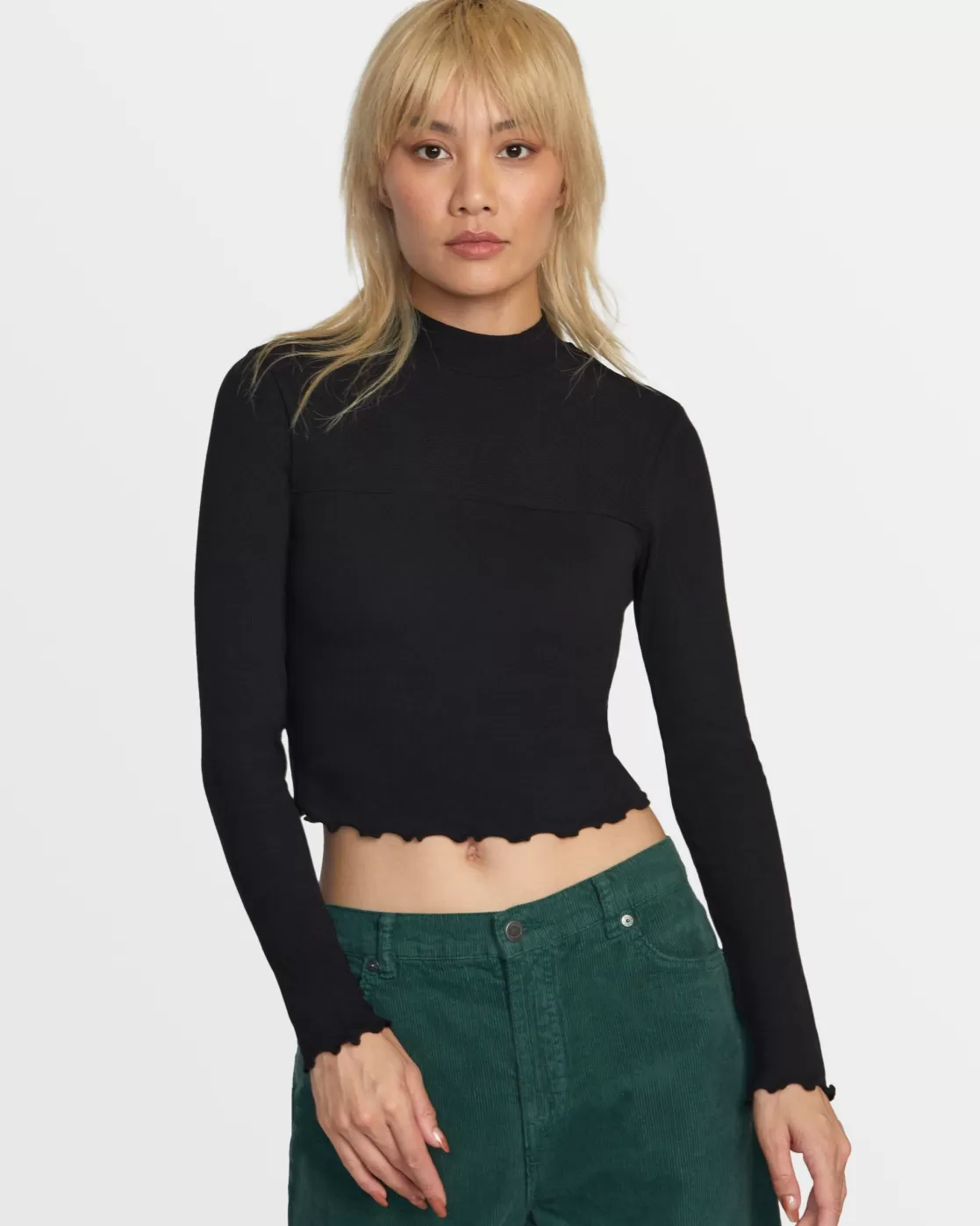 Store SAVED LONG SLEEVE LONG SLEEVE CROP TOP Women Tops