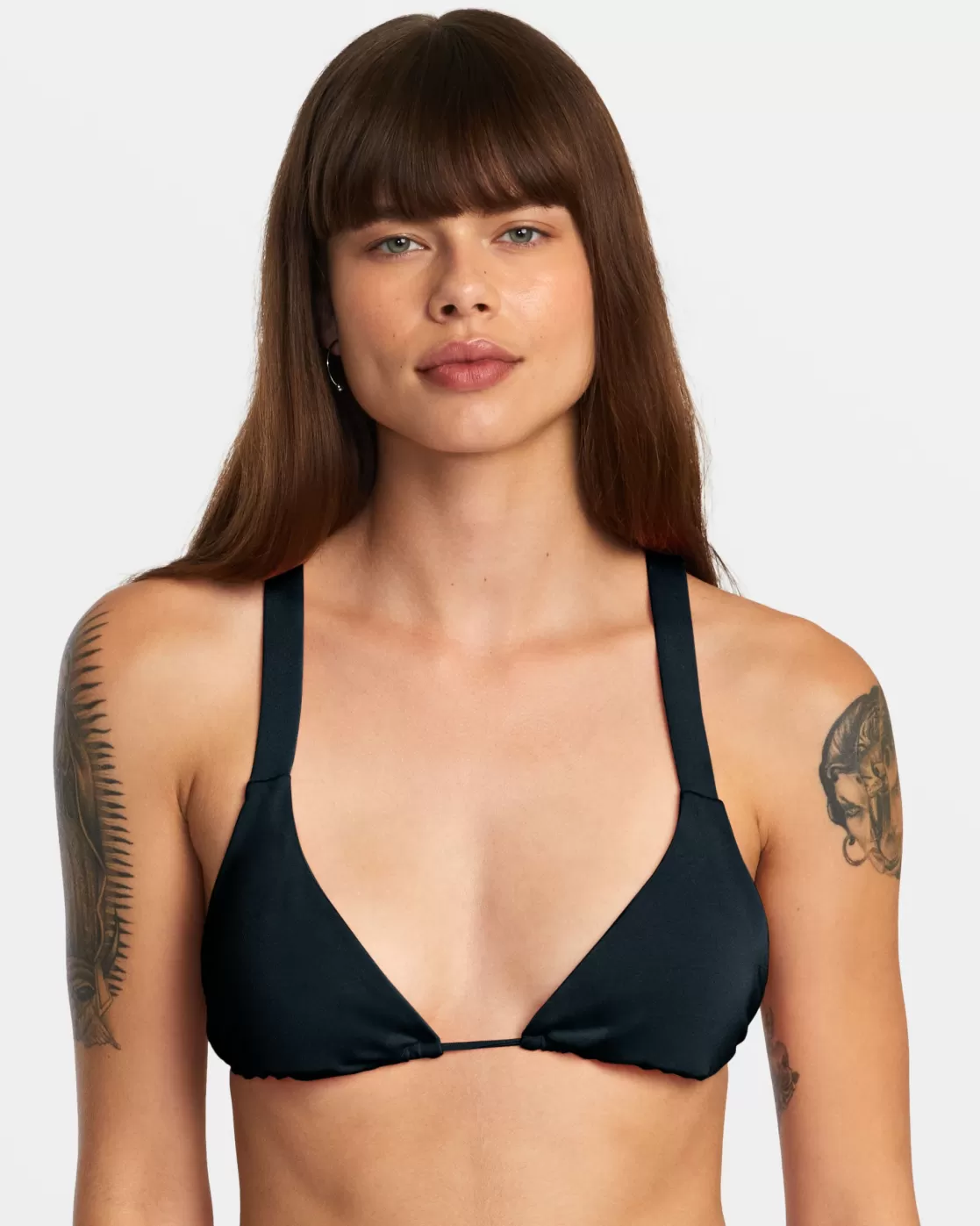 Cheap SOLID WIDE CROSSBACK TRIANGLE BIKINI TOP Women Bikini Tops | Bikini Tops