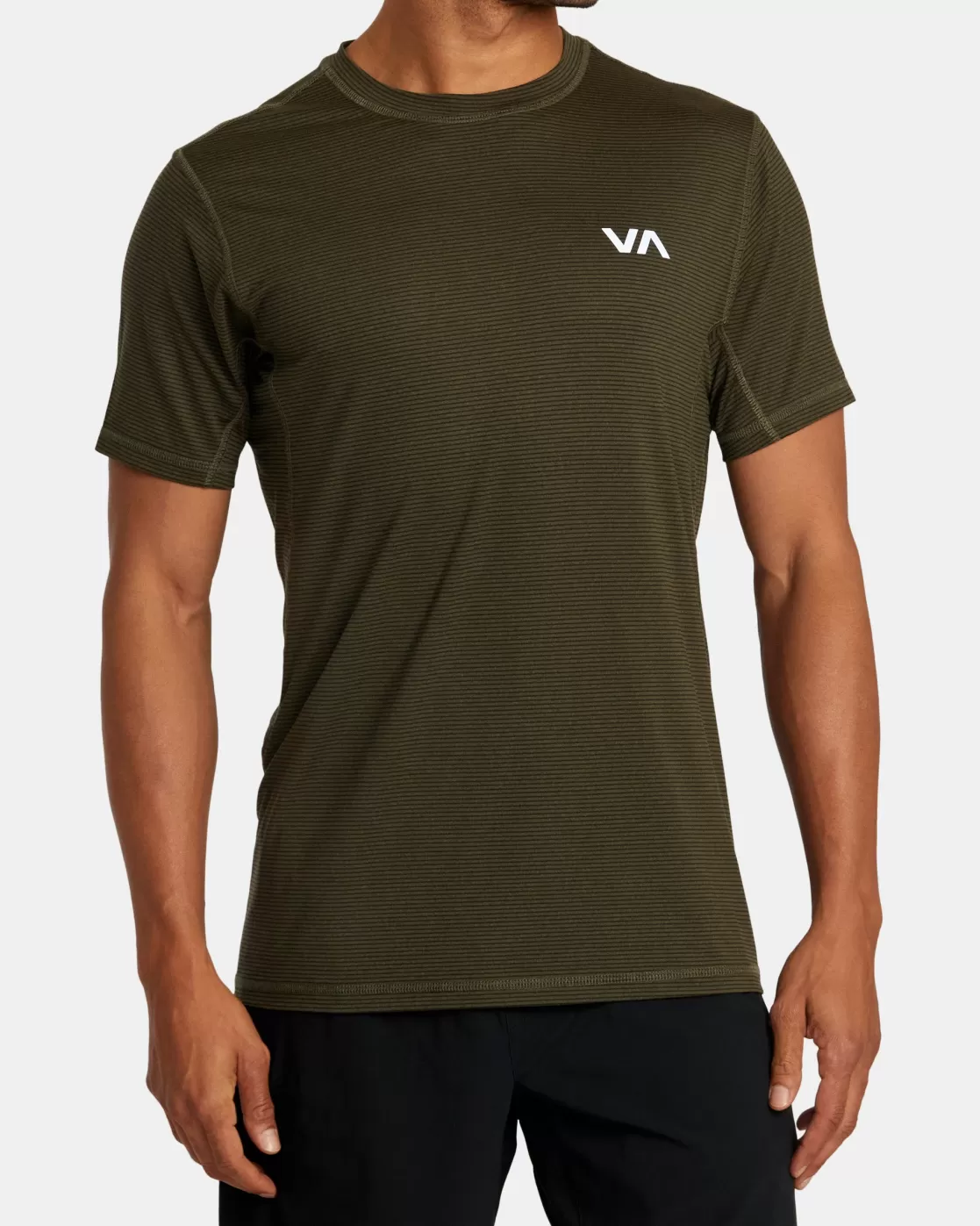 Cheap SPORT VENT STRIPE TECHNICAL SHORT SLEEVE TOP Workout Shirts | Tees / Tanks