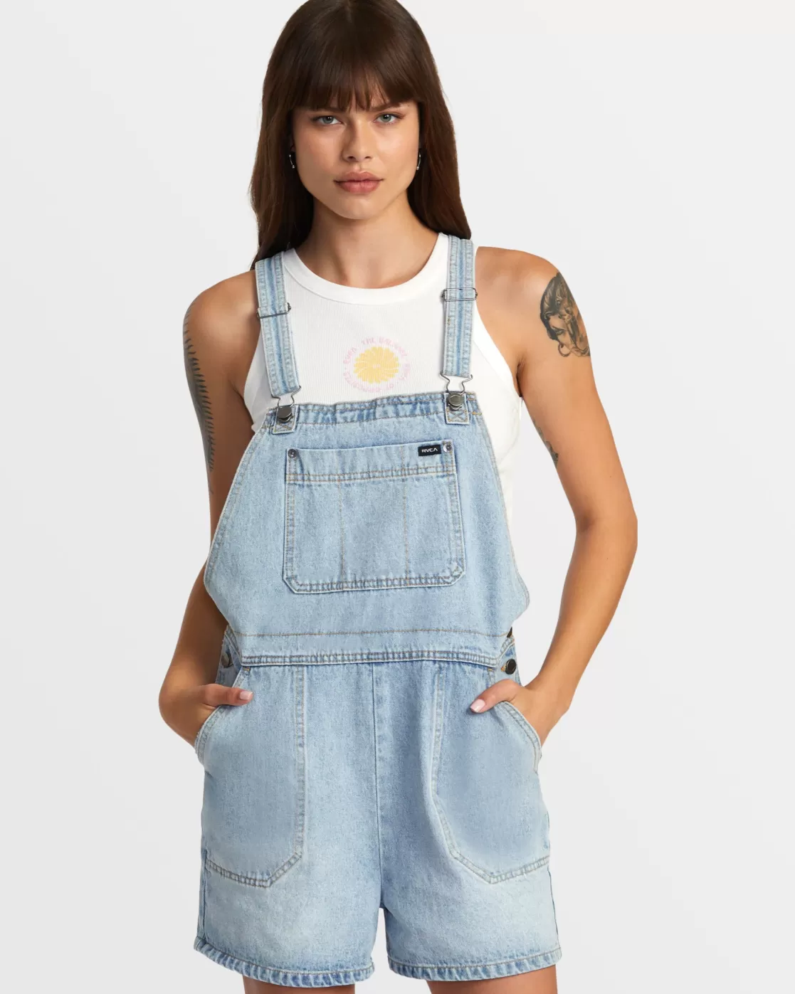 Discount SUCCESSION SHORT DENIM OVERALLS Women Pants